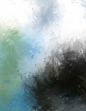 Yaratıcı soyut resim. Artistik fırça darbeleriyle donatılmış. Renkli ve canlı bir illüstrasyon. boyalı sanat