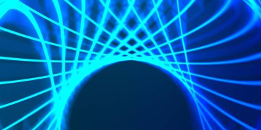 Işık dalgalarının neon renkli soyut tasarımı. Dijital arka plan ve neon ışığı parlama efekti. Parlak ışınlar duvar kağıdı.