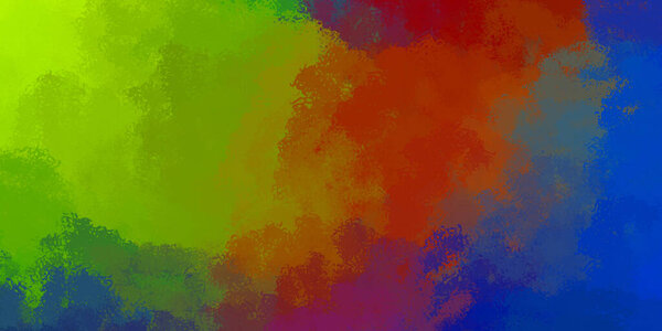 Кисть с мазком. Художественные яркие и красочные обои. Хаотическая картина. Резюме раскрашенной кистью. 