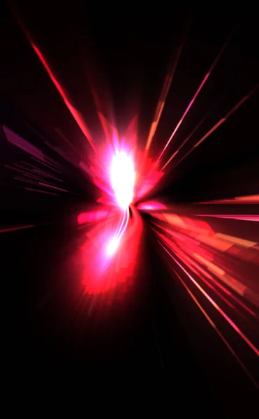 Futuristic Lens Flare Light Explosion Star Glowing Particles Lines Beautiful — Stock Photo, Image