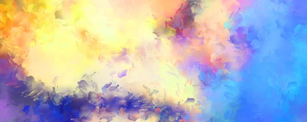 Painted Composition Vibrant Brush Strokes Textured Colorful Painting Paint Brushed — Stock Photo, Image