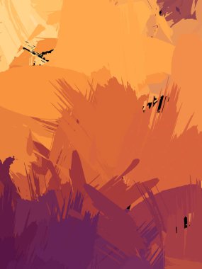 Duvar sanatı Eşsiz ve yaratıcı illüstrasyon. Fırça darbesi ile boyanmış. Renkli fırça darbelerinin soyut arkaplanı. Fırçalanmış canlı duvar kâğıdı. Boyalı sanatsal yaratım.