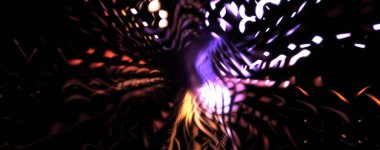 Işık parçacık izleri. Parlayan parçacıkları ve çizgileri olan ışık patlaması yıldızı. Güzel hareketli soyut ışın arkaplanı.