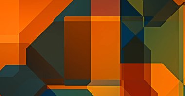 Üçgen arka planda üst üste dizayn ediliyor. Soyut geometrik duvar kağıdı. Geometrik renkli üçgen şekiller.