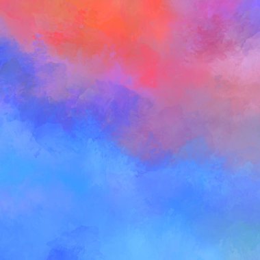 Duvar sanatı Eşsiz ve yaratıcı illüstrasyon. Fırça darbesi ile boyanmış. Renkli fırça darbelerinin soyut arkaplanı. Fırçalanmış canlı duvar kâğıdı. Boyalı sanatsal yaratım.