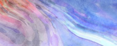 Alkol mürekkebini andıran rahatlatıcı fırça darbelerinin modern resmi. Poster, duvar sanatı, afiş, kart, kitap kapağı veya ambalaj için pastel renkli suluboya resim.