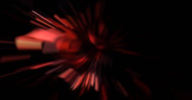 Işık parçacık izleri. Parlayan parçacıkları ve çizgileri olan ışık patlaması yıldızı. Güzel hareketli soyut ışın arkaplanı.