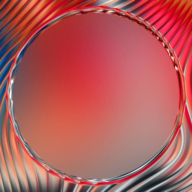 Soyut çerçeveli arkaplan. Renkli, canlı, dalgalı bir duvar kağıdı. Merkezi çerçeveli yaratıcı grafik 2d çizim. Dinamik şekilli modaya uygun sıvı örtüsü.