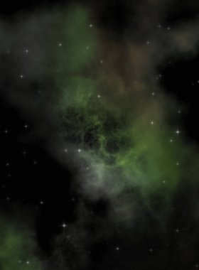 Galaksi uzayındaki yıldız alanı renkli nebula ile. Uzayın derinliklerinin bilim kurgu geçmişi. Ruhsal duvar kağıdı.