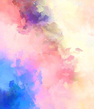 Yaratıcı soyut resim. Artistik fırça darbeleriyle donatılmış. Renkli ve canlı bir illüstrasyon. boyalı sanat.