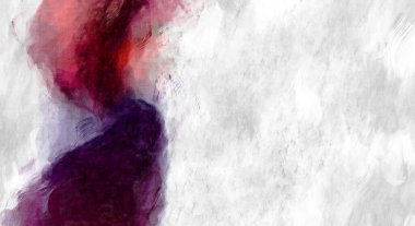 Soyut arkaplanda pürüzlü fırça darbeleri. Fırça boyası. Renkli boya darbeleri. Eşsiz duvar sanatı. Tuvaldeki modern sanat. Renkli çağdaş sanat eserleri. 