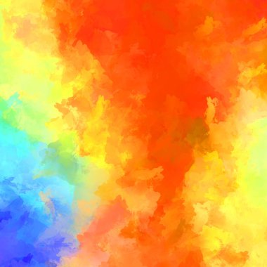 Canlı fırça darbeleriyle boyanmış. Renkli desenli resim. Fırçalanmış duvar kağıdını boya.