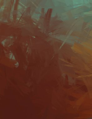 Renkli fırça darbelerinin 2D çizimi. Dekoratif desenli resim. canlı boya desenli arkaplan.