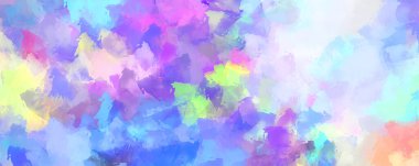 Renkli fırça darbelerinin soyut arkaplanı. fırçalanmış canlı duvar kağıdı. resmedilmiş sanat eseri. Eşsiz ve yaratıcı illüstrasyon.