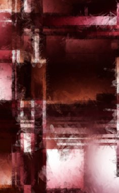 Modern sanat. Renkli çağdaş sanat eserleri. Renkli boya darbeleri. Soyut arkaplanda fırça darbeleri. Fırça boyası. Eşsiz duvar sanatı.