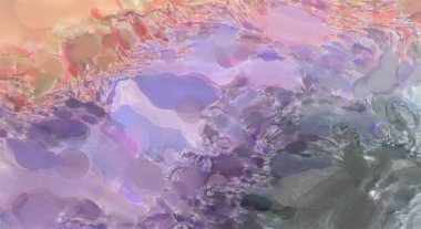 Pastel renklerde suluboya resim. Poster, duvar sanatı, afiş, kart, kitap kapağı ya da ambalaj için rahatlatıcı kompozisyonun yumuşak renkli çizimi. Modern fırça darbeleri resim.