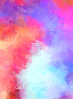 Renkli fırça darbelerinin soyut arkaplanı. fırçalanmış canlı duvar kağıdı. resmedilmiş sanat eseri. Eşsiz ve yaratıcı illüstrasyon.