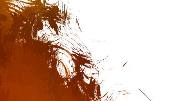 Taranmış Boyalı Soyut Arkaplan. Vahşi kaotik fırça darbeleri. Boya darbeleri. 2D İllüstrasyon. Fırça darbeli resim. 