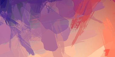 Renkli fırça darbelerinin soyut arkaplanı. Fırçalanmış canlı duvar kâğıdı. Resmedilmiş sanatsal bir eser. Eşsiz ve yaratıcı illüstrasyon. Fırça darbesi ile boyanmış. Duvar sanatı.