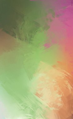 Renkli fırça darbelerinin 2D çizimi. Dekoratif desenli resim. canlı boya desenli arkaplan.