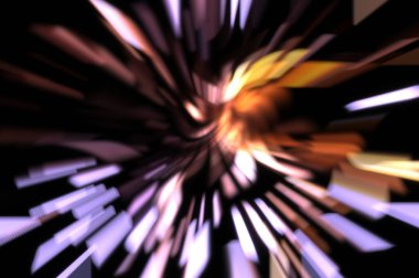 Işık parçacık izleri. Parlayan parçacıkları ve çizgileri olan ışık patlaması yıldızı. Güzel hareketli soyut ışın arkaplanı.