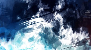 Sanatsal soyut arkaplan. Doku boyalı duvar kağıdı. Boya darbeleriyle yaratıcı bir illüstrasyon. Fırça desenli resim.