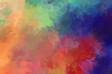 Renkli fırça darbelerinin soyut arkaplanı. fırçalanmış canlı duvar kağıdı. resmedilmiş sanat eseri. Eşsiz ve yaratıcı illüstrasyon.