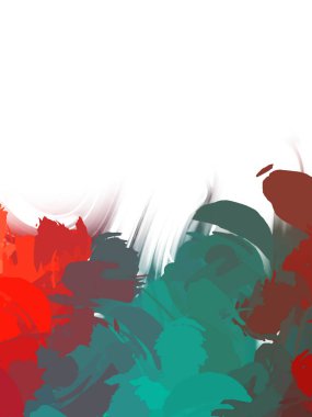 Taranmış Boyalı Soyut Arkaplan. Vahşi kaotik fırça darbeleri. Boya darbeleri. 2D İllüstrasyon. Fırça darbeli resim. 