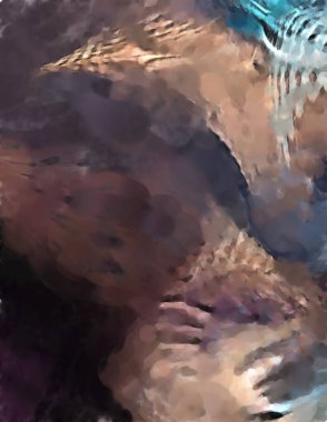 Modern sanat. Renkli çağdaş sanat eserleri. Renkli boya darbeleri. Soyut arkaplanda fırça darbeleri. fırça boyası.