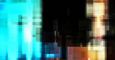 Fütürist soyut geometrik duvar kağıdı. Geometrik renkli şekiller. Dikdörtgen şekilli arka plan. Bir teknolojinin dijital illüstrasyonuName.