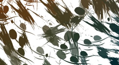 Renkli fırça darbelerinin 2B çizimi. Dekoratif doku resmi. Canlı boya desenli arka plan. Kaotik fırça darbeleri resim.