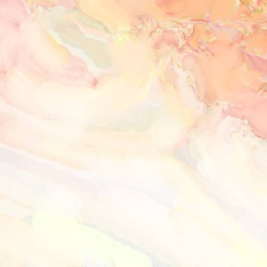 Çağdaş sanat. El işçiliğinin renkli dokusu. Modern resim. Yüzeyde suluboya vuruşlar. Sanatsal arkaplan resmi. Tablo üzerinde soyut resim. Fırça darbeleri. 