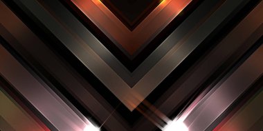 Soyut parlayan geometrik ışıklar arka planda. Fraktal simetrik grafik çizimi. Parıldayan ve parıldayan çubukları kesiştir.