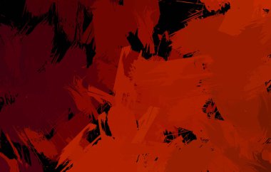 Vahşi fırça darbeleriyle yaratıcı soyut resim. Artistik fırça darbeleriyle donatılmış. Renkli ve canlı bir tasvir. Boyalı sanat.