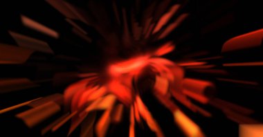 Işık parçacık izleri. Parlayan parçacıkları ve çizgileri olan ışık patlaması yıldızı. Güzel hareketli soyut ışın arkaplanı.