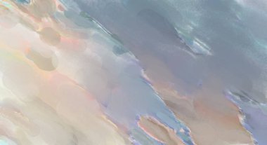 Modern fırça darbeleri. Pastel renklerde suluboya resim. Poster, duvar sanatı, afiş, kart, kitap kapağı veya ambalaj için sakinleştirici kompozisyonun yumuşak renkli çizimi. 