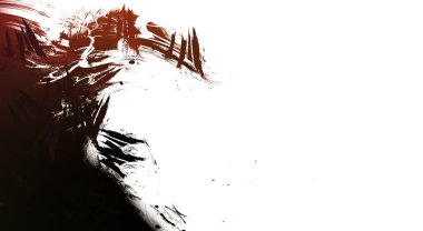 Taranmış Boyalı Soyut Arkaplan. Vahşi kaotik fırça darbeleri. Boya darbeleri. 2D İllüstrasyon. Fırça darbeli resim. 