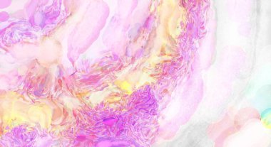 Pastel renklerde suluboya resim. Poster, duvar sanatı, afiş, kart, kitap kapağı ya da ambalaj için rahatlatıcı kompozisyonun yumuşak renkli çizimi. Modern fırça darbeleri resim.