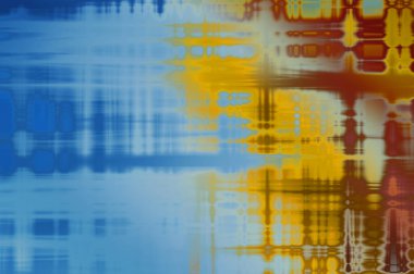 Soyut arkaplan. Yaşlanmış grunge dokusunda geometrik elementler. Farklı renk desenli grafiksel illüstrasyon.