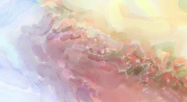 2D çizim. Sanatsal arkaplan resmi. Tablo üzerinde soyut resim. Çağdaş sanat. El yapımı resim. Renkli doku. Modern sanat eserleri. Yüzeyde suluboya fırça darbeleriyle boyama.