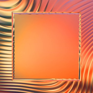 Soyut çerçeveli arkaplan. Renkli, canlı, dalgalı bir duvar kağıdı. Merkezi çerçeveli yaratıcı grafik 2d çizim. Dinamik şekilli modaya uygun sıvı örtüsü.