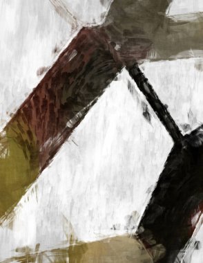 Soyut arkaplanda pürüzlü fırça darbeleri. Fırça boyası. Renkli boya darbeleri. Eşsiz duvar sanatı. Tuvaldeki modern sanat. Renkli çağdaş sanat eserleri. 