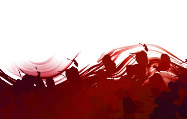 Taranmış Boyalı Soyut Arkaplan. Vahşi kaotik fırça darbeleri. Boya darbeleri. 2D İllüstrasyon. Fırça darbeli resim. 