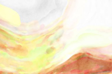 2D çizim. Sanatsal arkaplan resmi. Tablo üzerinde soyut resim. Çağdaş sanat. El yapımı resim. Renkli doku. Modern sanat eserleri. Yüzeyde suluboya fırça darbeleriyle boyama.