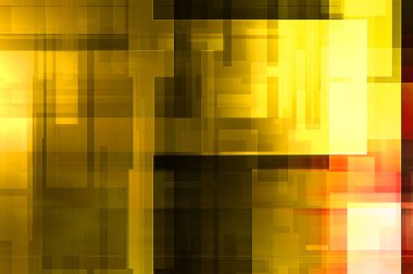 Renkli ve canlı geometrik şekiller katmanları var. Bir teknoloji planının dijital illüstrasyonu. Gelecekçi tasarım şablonu.