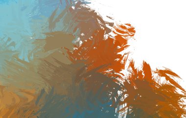 Duvar sanatı Eşsiz ve yaratıcı illüstrasyon. Fırça darbesi ile boyanmış. Renkli fırça darbelerinin soyut arkaplanı. Fırçalanmış canlı duvar kâğıdı. Boyalı sanatsal yaratım.