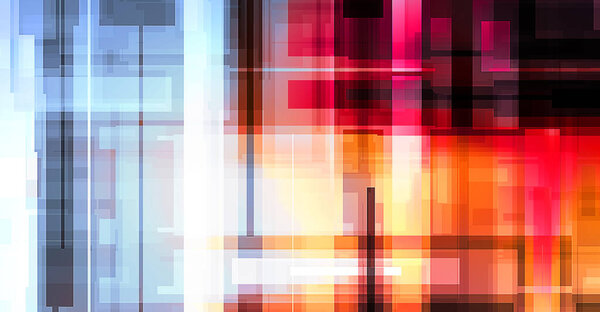 Futuristic abstract geometric wallpaper. Geometrical colorful shapes. Rectangular shapes background. Digital illustration of a tech layout.