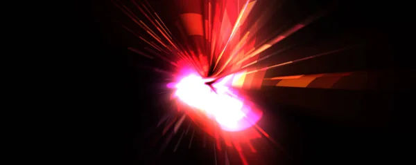 Una Llamarada Futurista Estrella Explosión Luz Con Partículas Líneas Brillantes —  Fotos de Stock