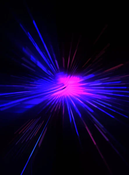 Une Fusée Éclairante Futuriste Étoile Explosion Lumineuse Avec Des Particules — Photo