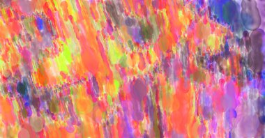 Çağdaş sanat. El yapımı resim. Modern sanat eserleri. Yüzeyde suluboya fırça darbeleriyle resim yapmak. 2D çizim. Sanatsal arkaplan resmi. Tablo üzerinde soyut resim. Renkli doku.